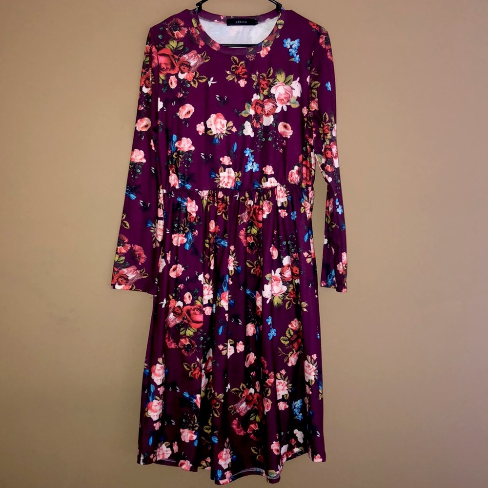 ZESICA long sleeve, T-shirt dress